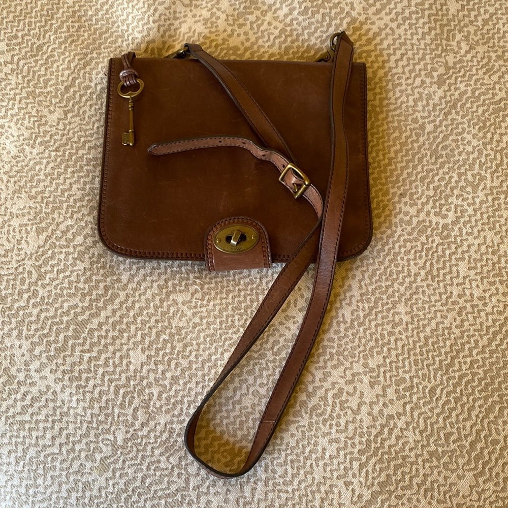 Fossil Leather Fold Over Purse